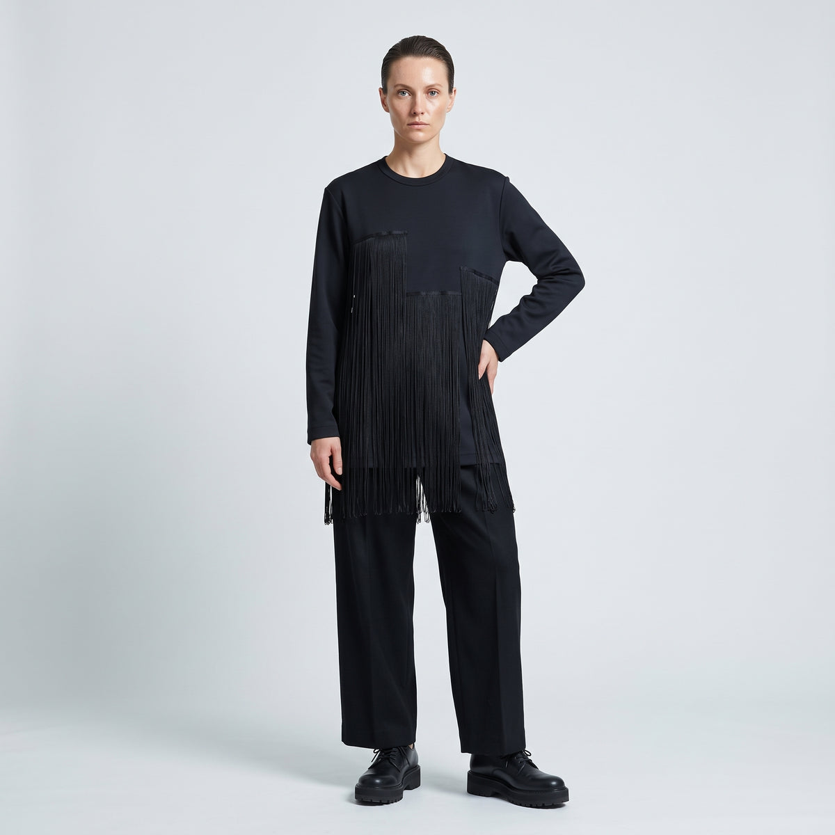 CDG CDG Fringe Detail Long Sleeve Top - view 3