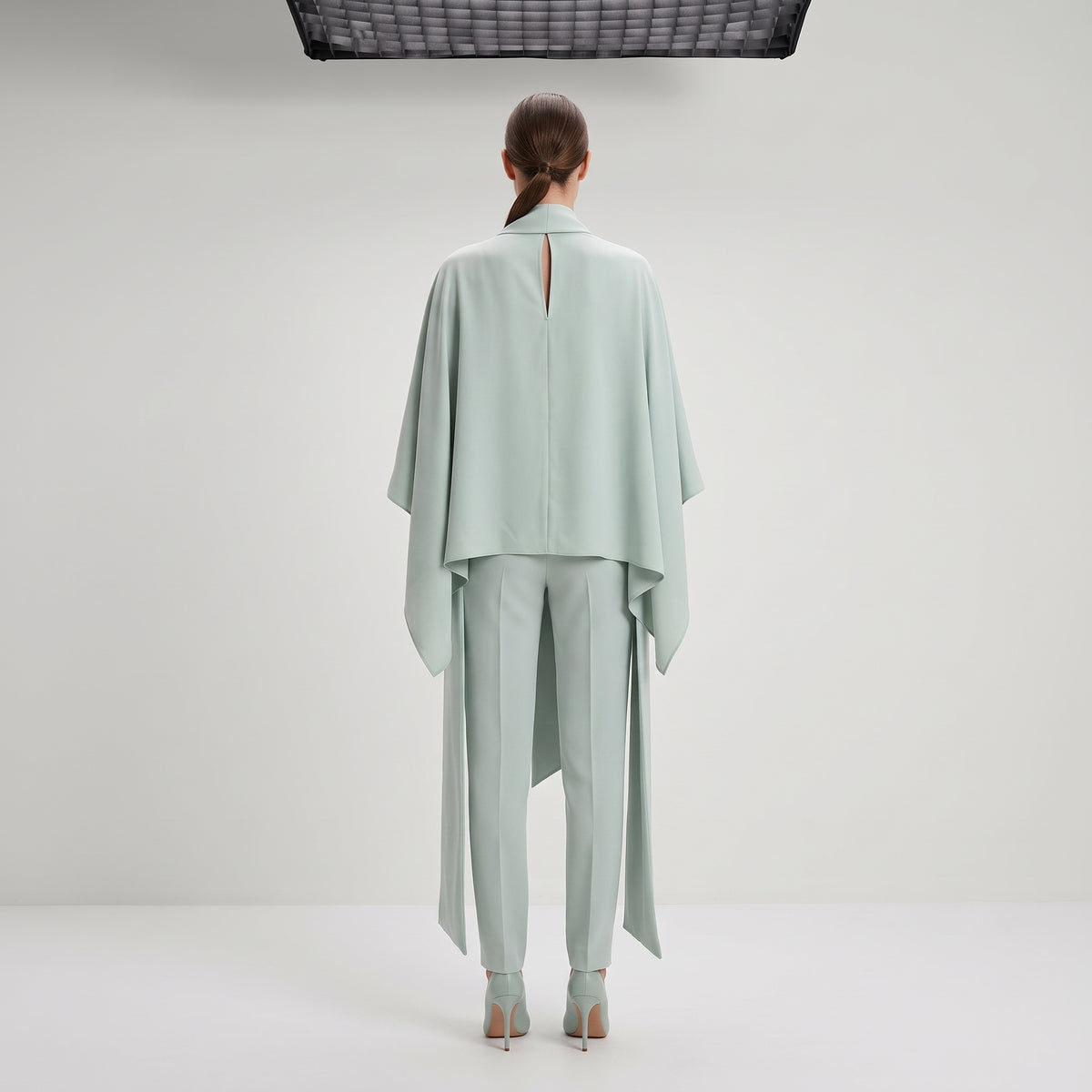 Mint Green Draped Tie Top