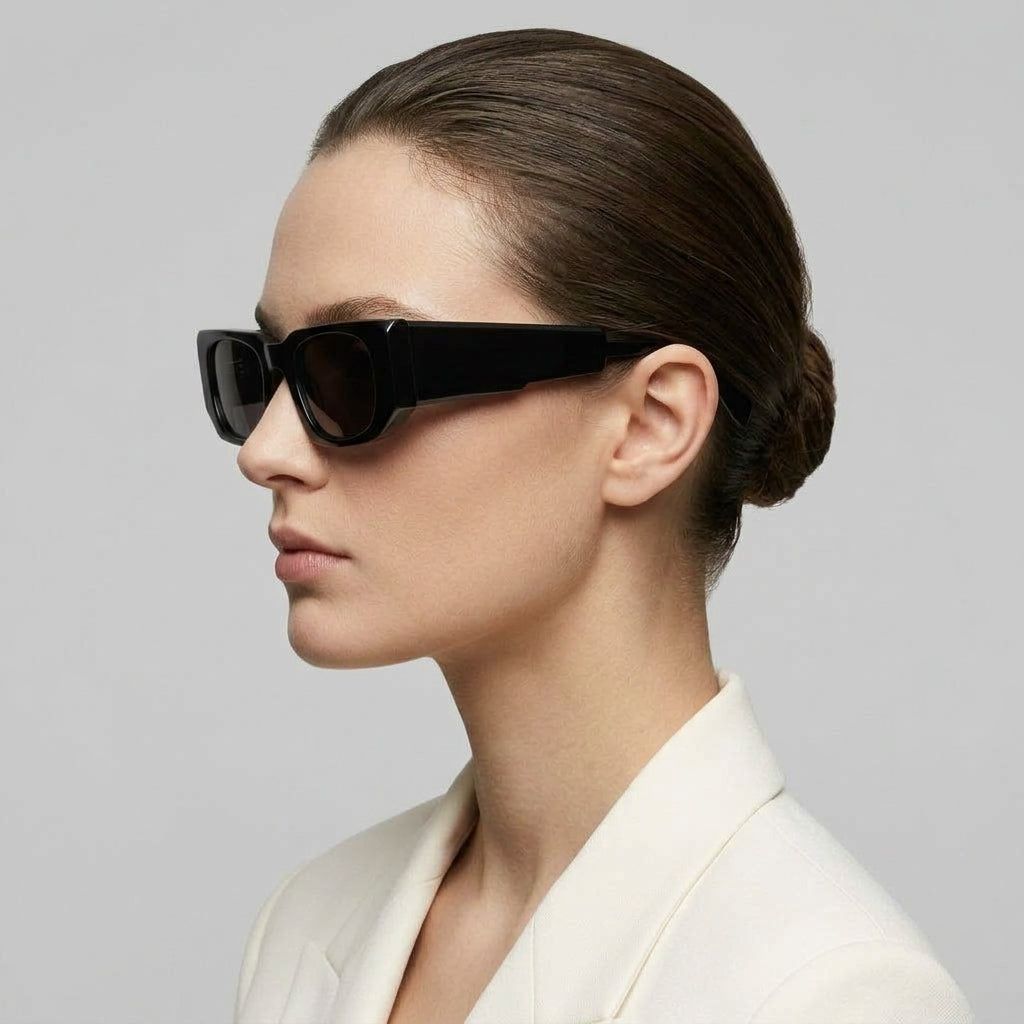 Chunky Rectangular Acetate Sunglasses