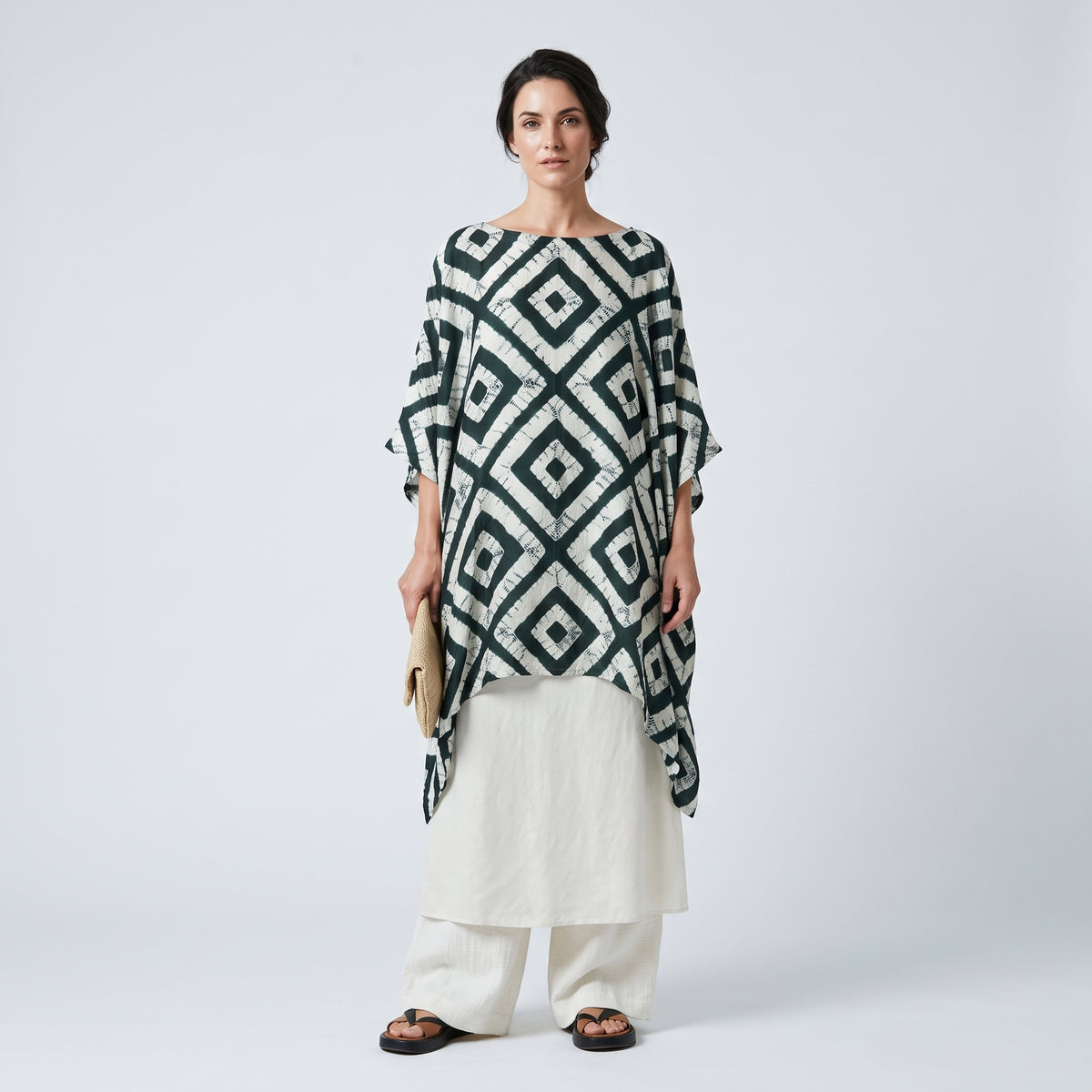 ESKANDAR Diamond Shibori Oversized Top - view 3