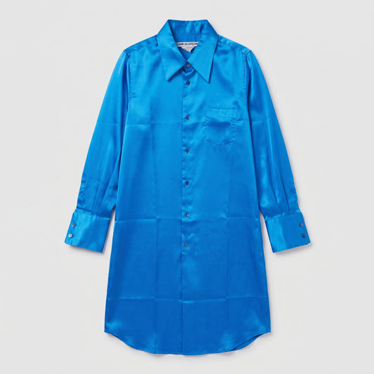 COMME DES GARCONS Vibrant Blue Satin Shirt