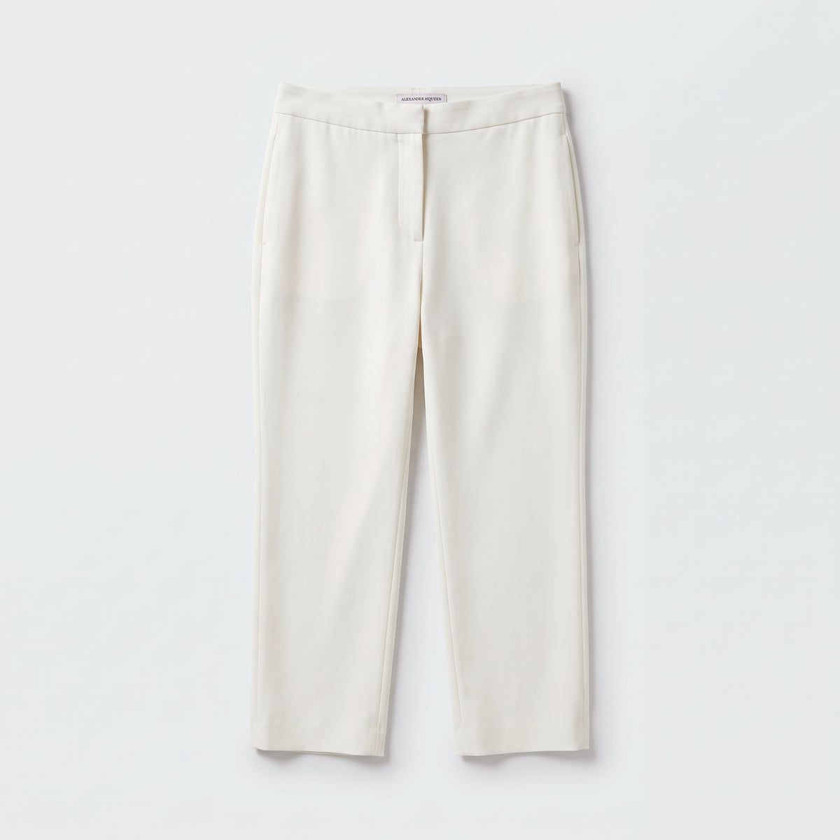 Ivory Tailored Cropped Trousers