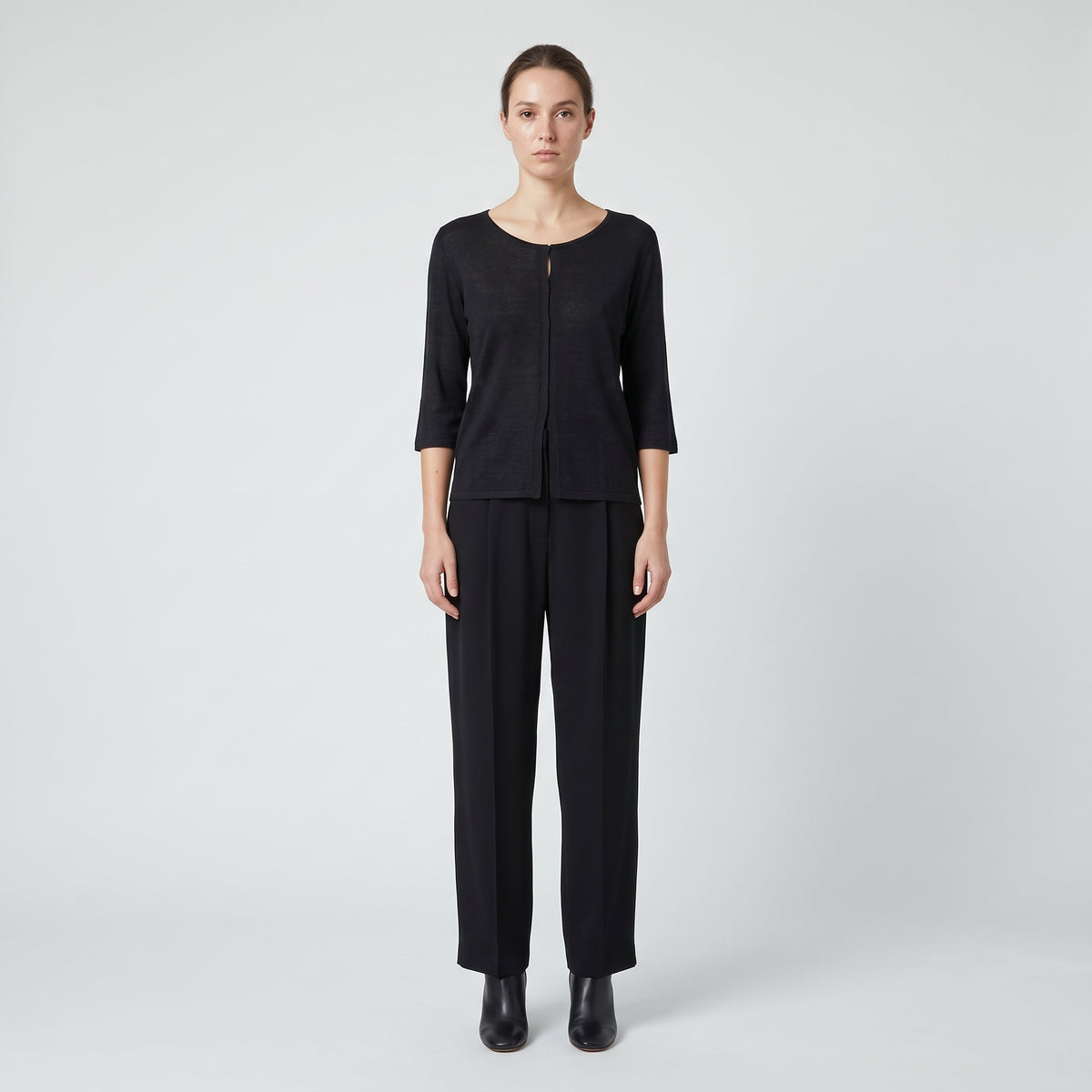 ALBERTA FERRETTI Classic Black Fine Knit Top - view 3