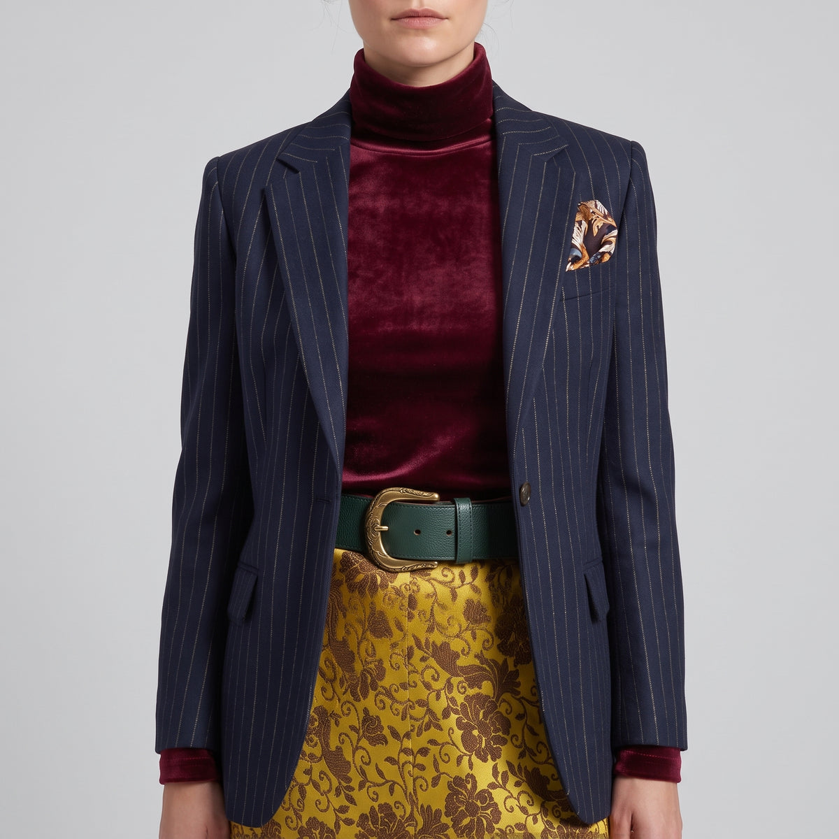 DRIES VAN NOTEN Floral Jacquard Midi Column Skirt - view 2