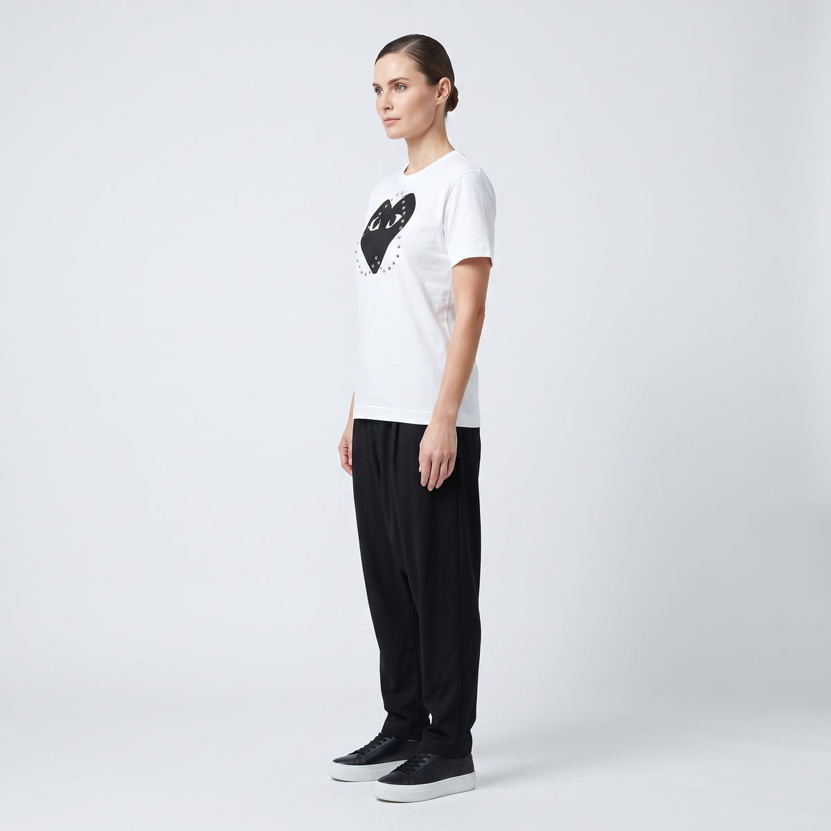 PLAY COMME DES GARCONS Heart Graphic Cotton T-Shirt - view 4