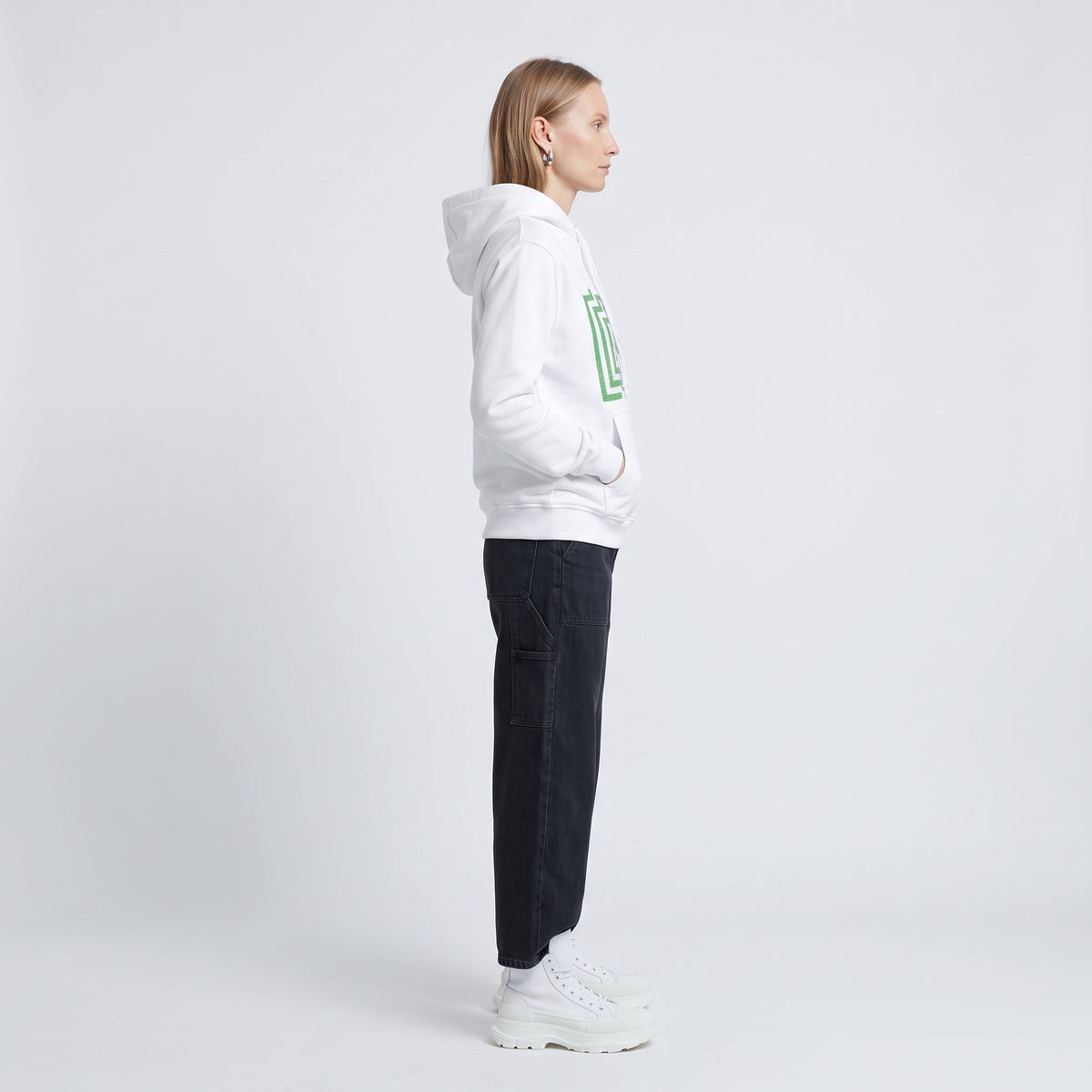 Geometric Graphic Cotton Hoodie