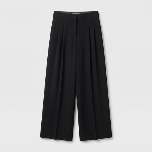 Pleated Wide-Leg Trousers