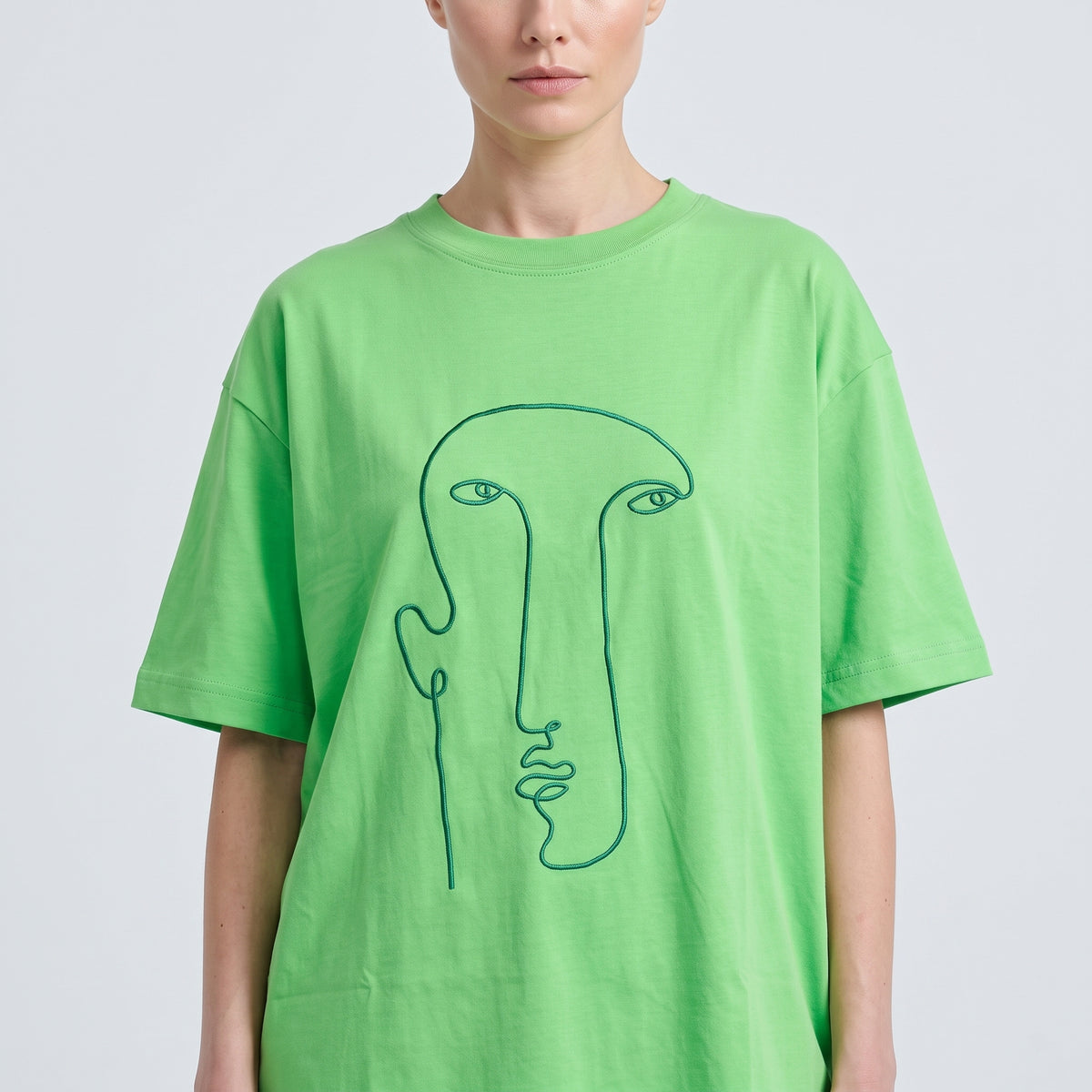 Pistachio Green Line Art Tee
