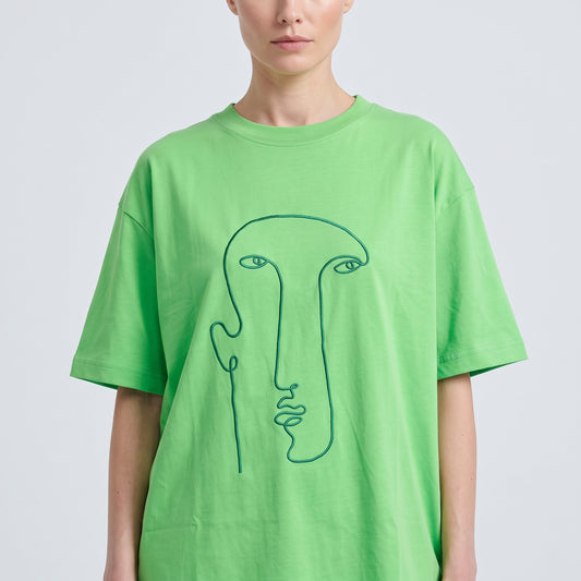 Pistachio Green Line Art Tee