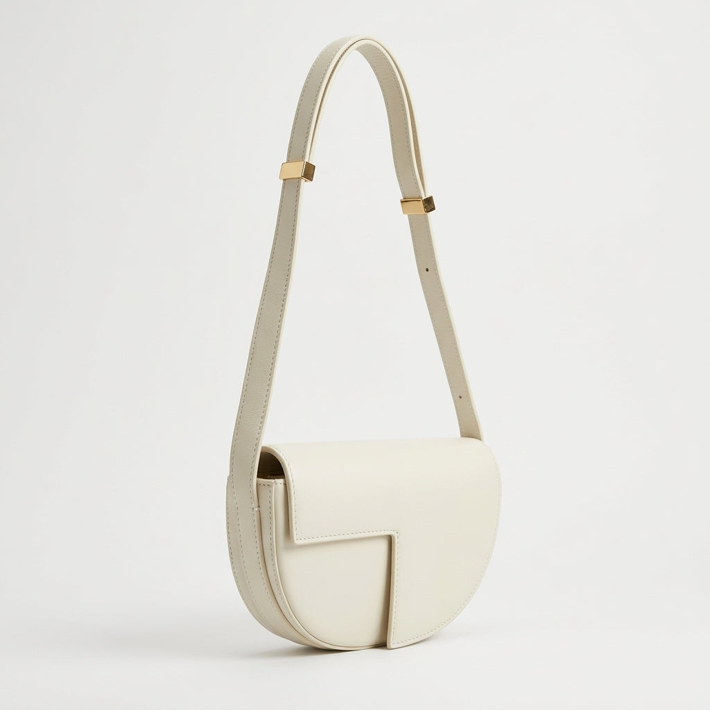 Mini Leather Crescent Shoulder Bag