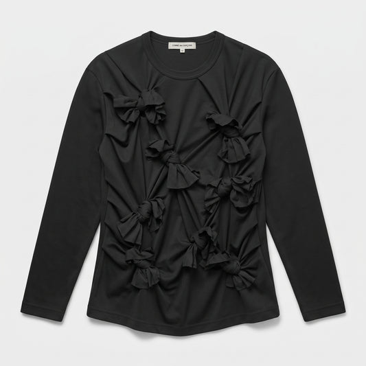 Black Bow Embellished Long Sleeve