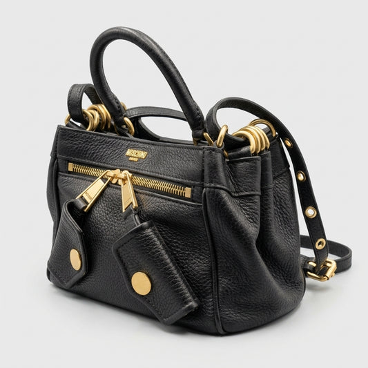 MOSCHINO Mini Leather Crossbody Bag - view 2