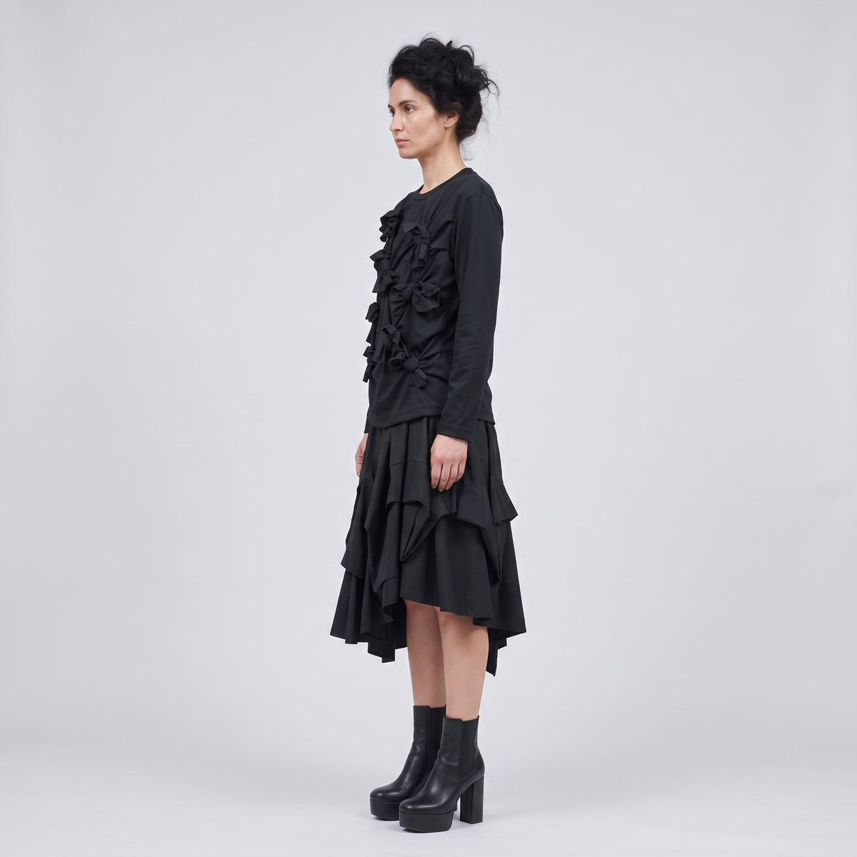 Black Bow Embellished Long Sleeve