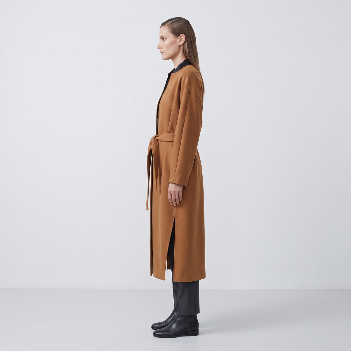 NATAN Classic Belted Camel Coat - view 3