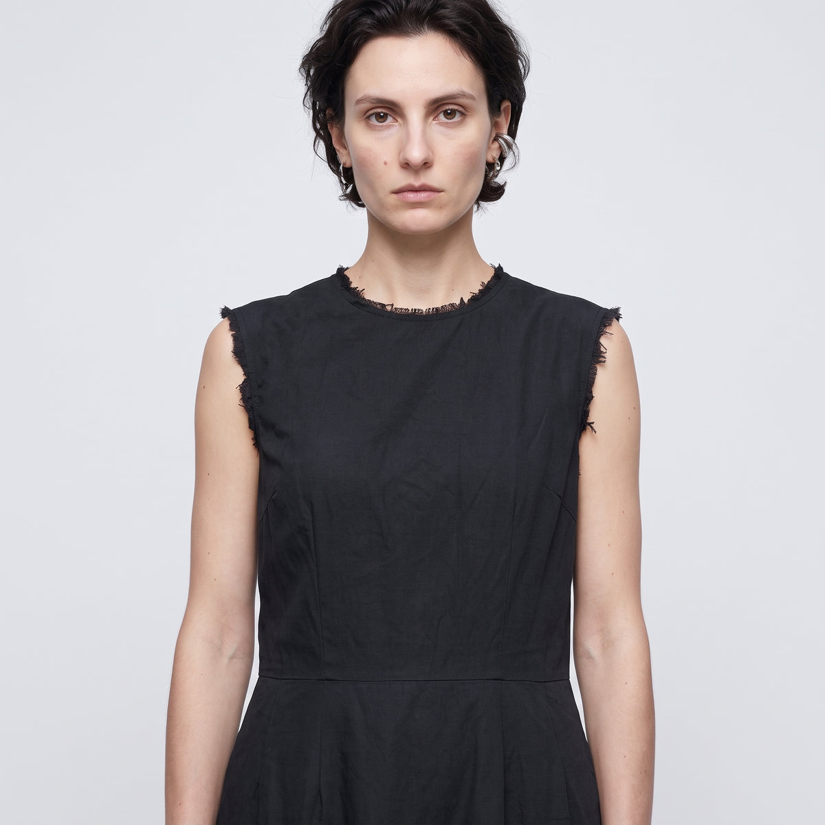 COMME DES GARCONS Sleeveless Ruffled Black Dress - view 2