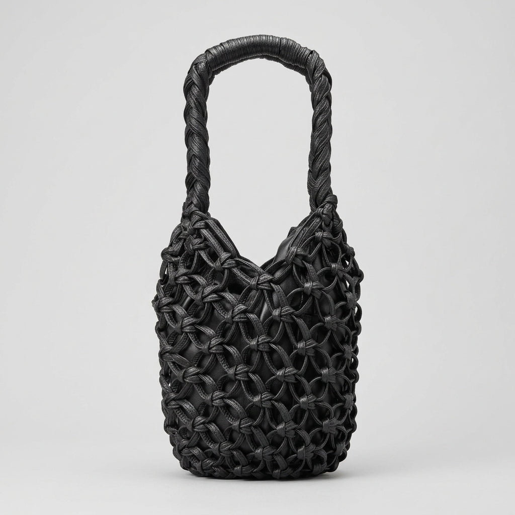 Woven Knot Cage Handbag