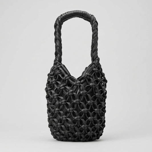 Woven Knot Cage Handbag