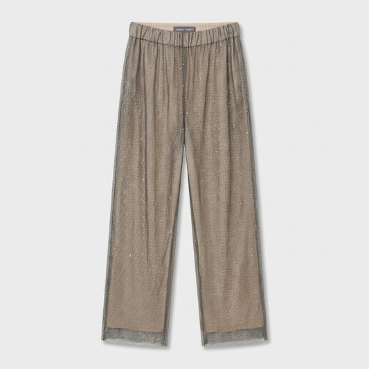 Shimmering Grey Mesh Trousers