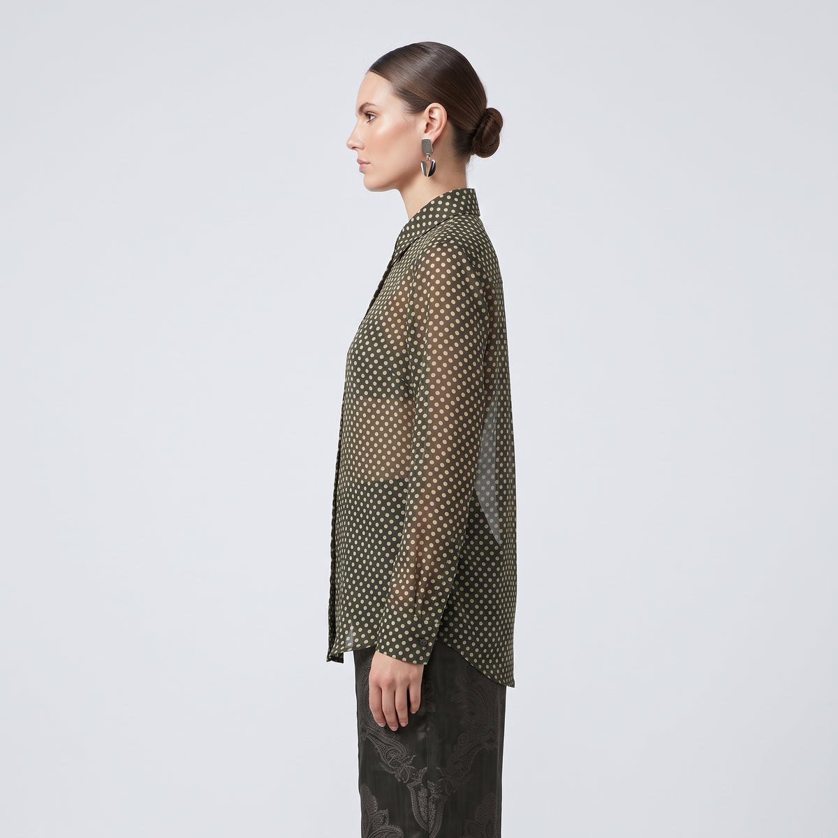 DRIES VAN NOTEN Sheer Polka Dot Clavel Shirt - view 4