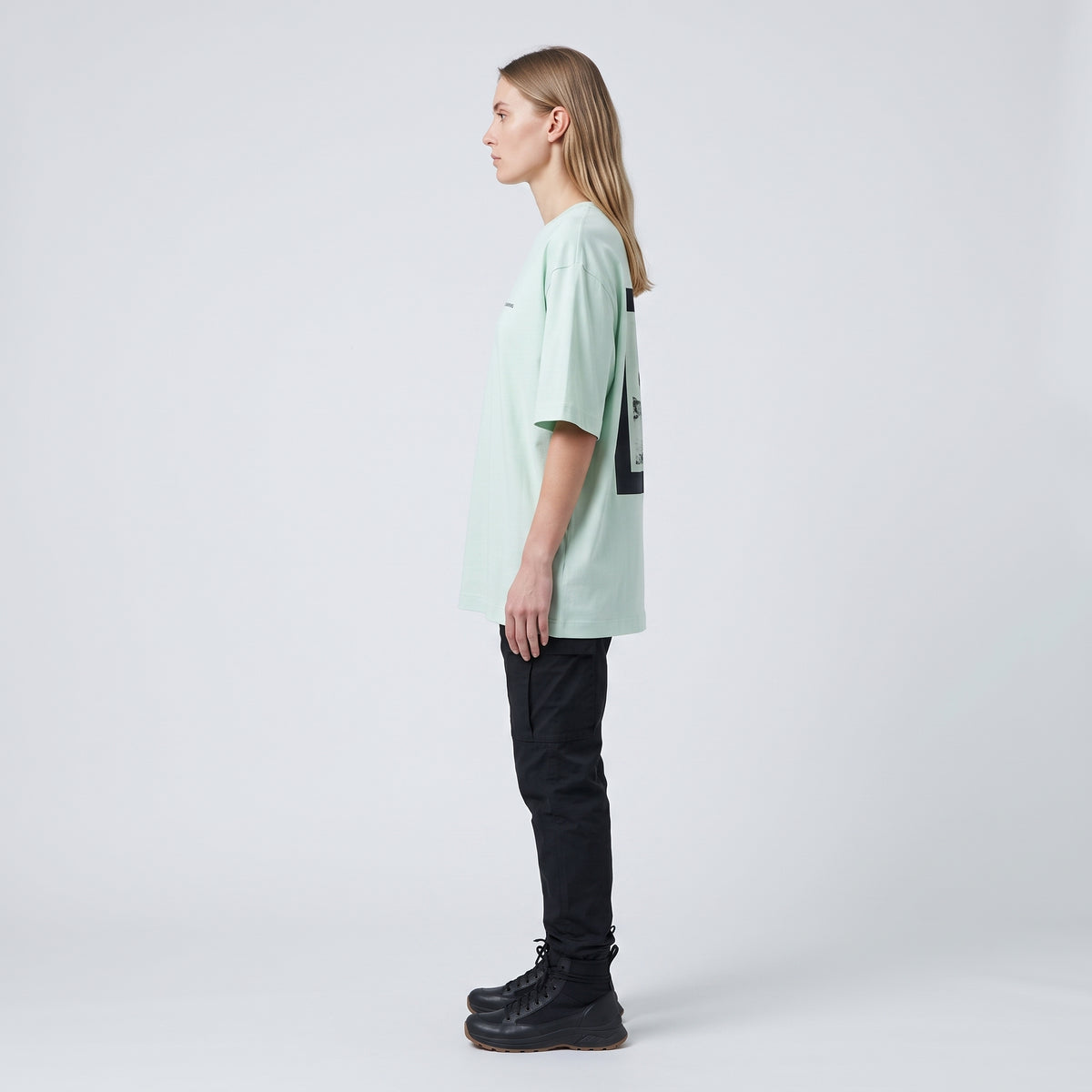 Mint Green Graphic Printed Tee