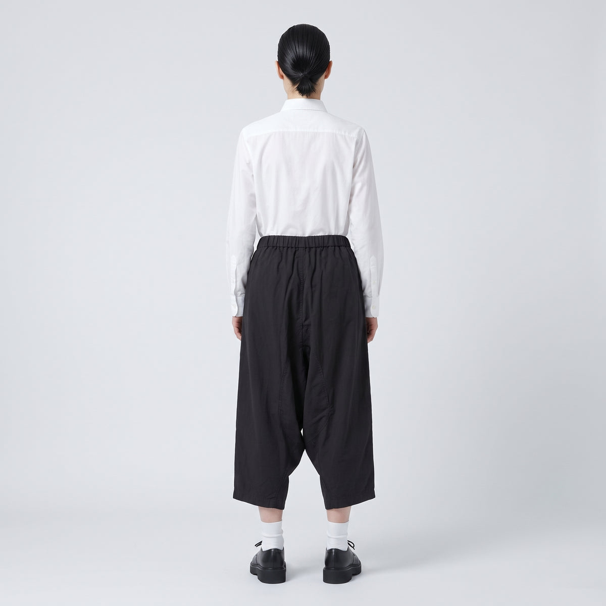CDG SHIRT Black Drop Crotch Cropped Pants - view 5