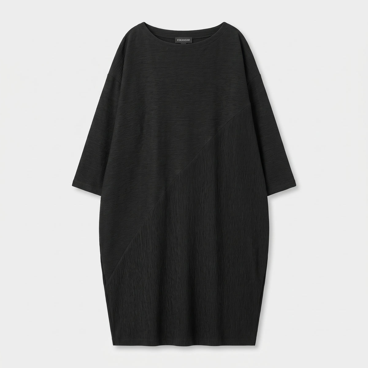 Asymmetric Textured Shift Dress