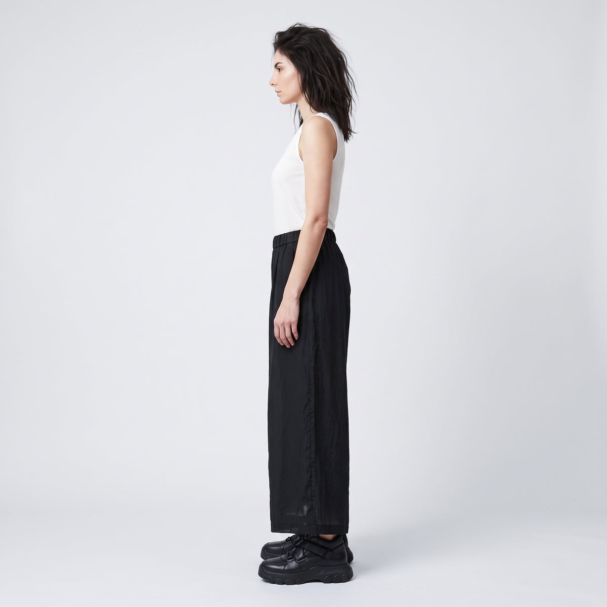 CDG CDG Wide-Leg Elastic Waist Trousers - view 4