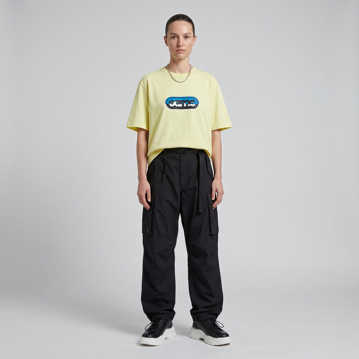 Yellow Graphic Cotton T-Shirt