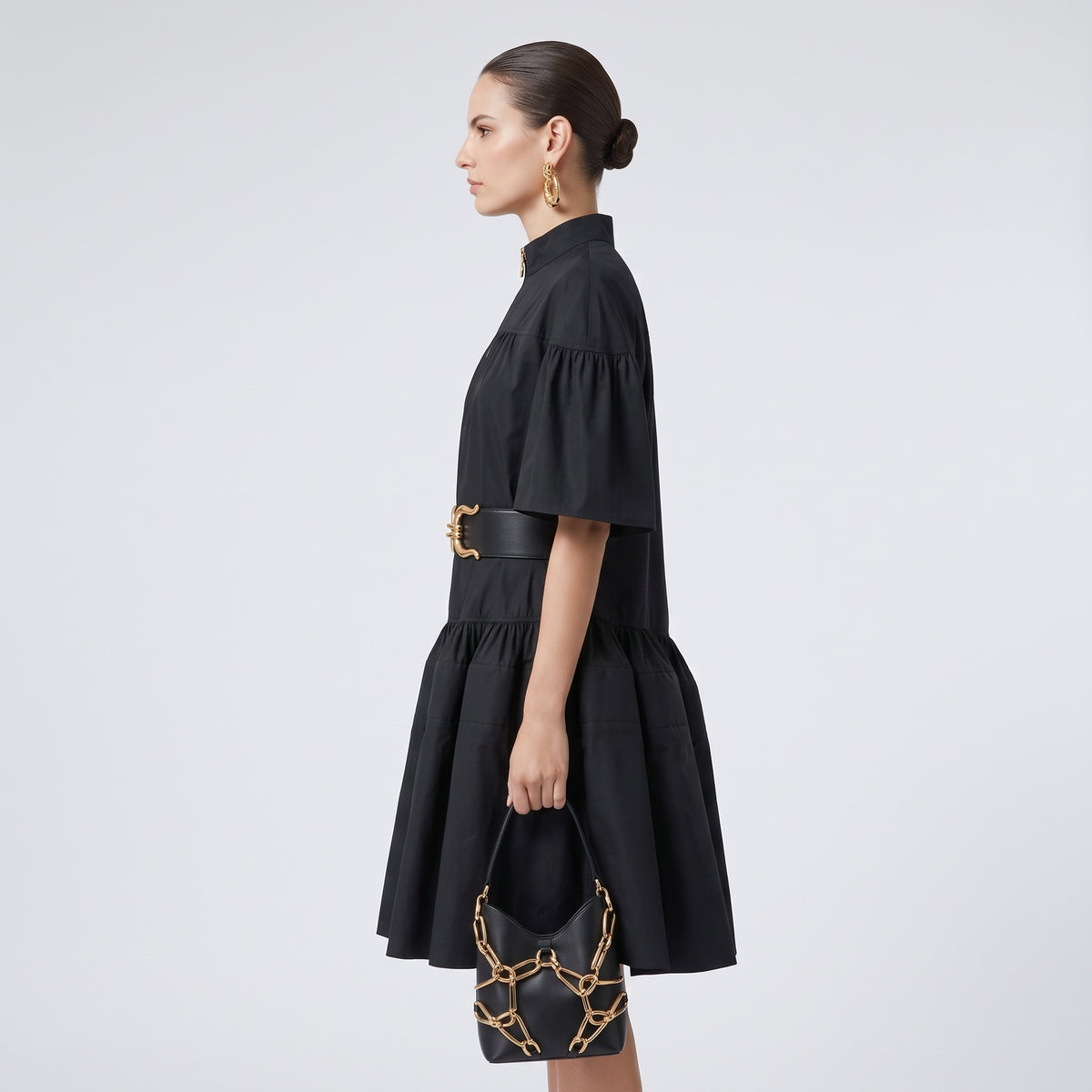 LANVIN Ruffled Half-Zip Mini Dress - view 4