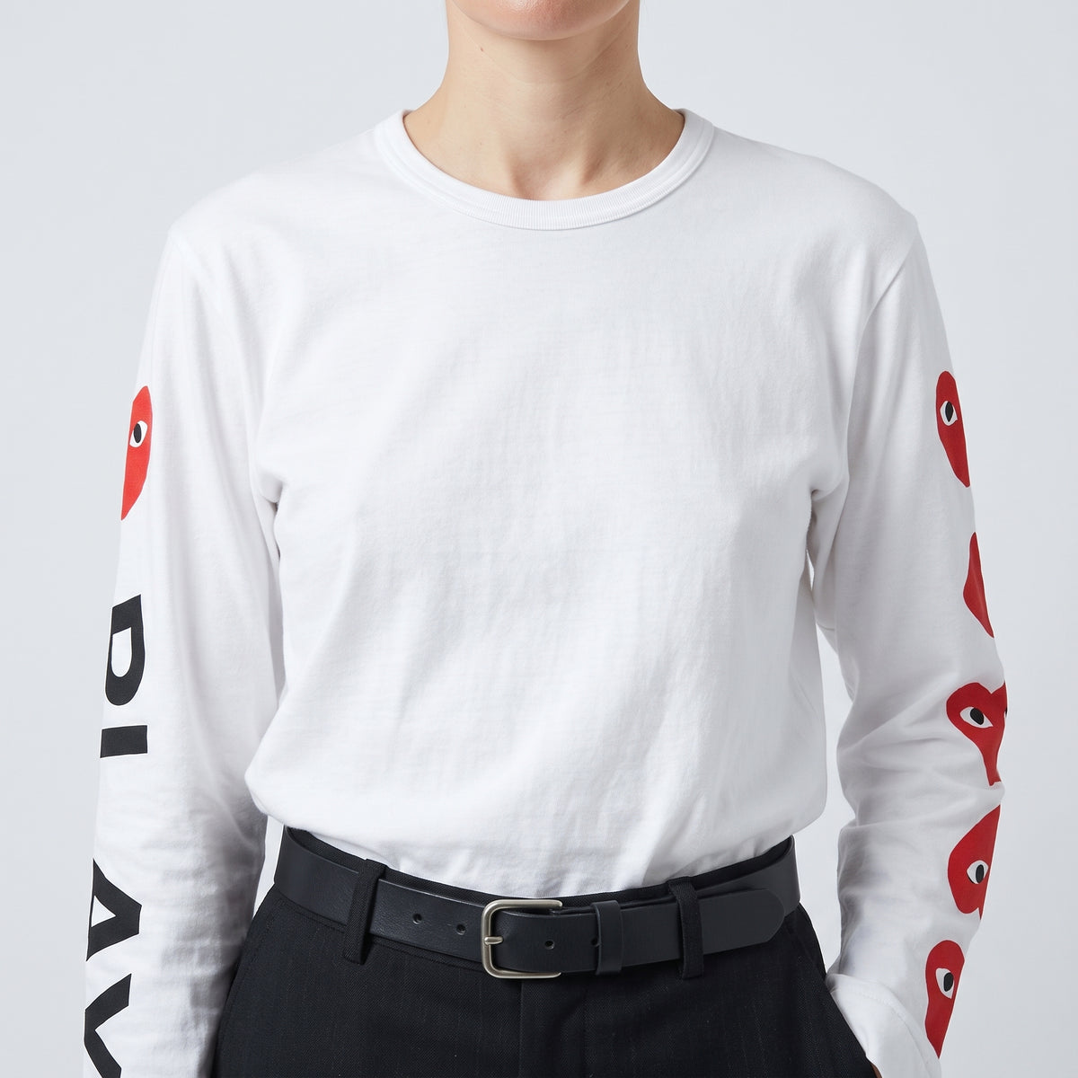 CDG PLAY Heart Graphic Long Sleeve T-Shirt - view 2