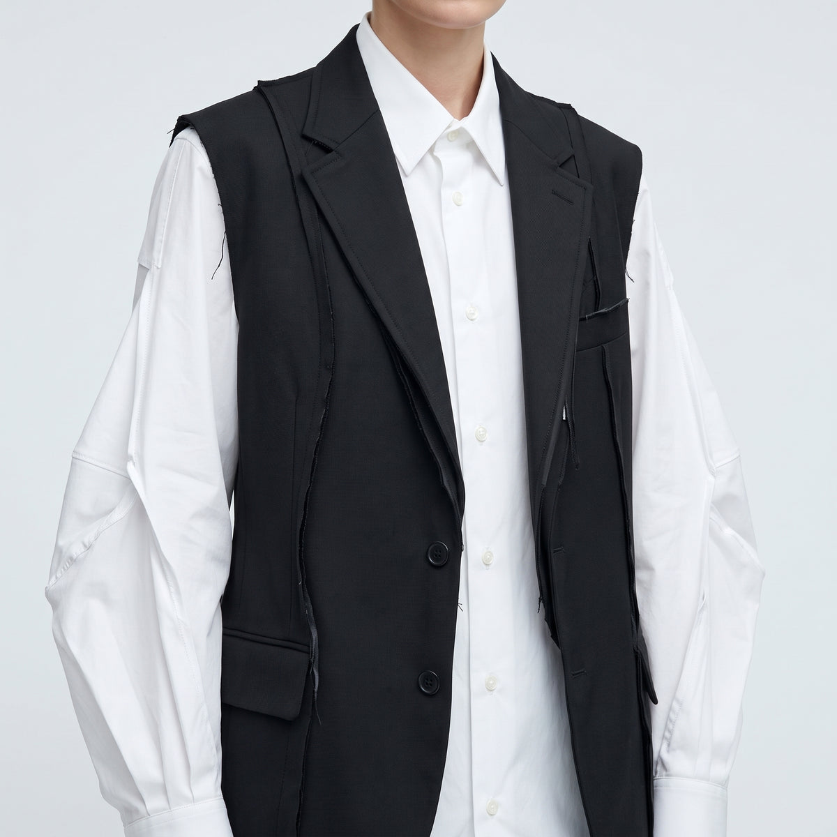 COMME DES GARCONS Sculpted Sleeve White Shirt - view 2