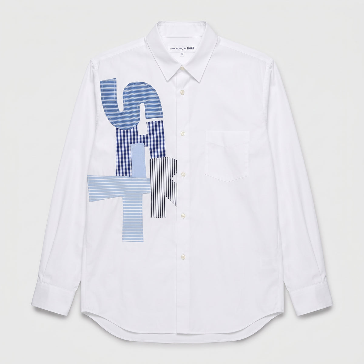 Graphic Patchwork Poplin Shirt