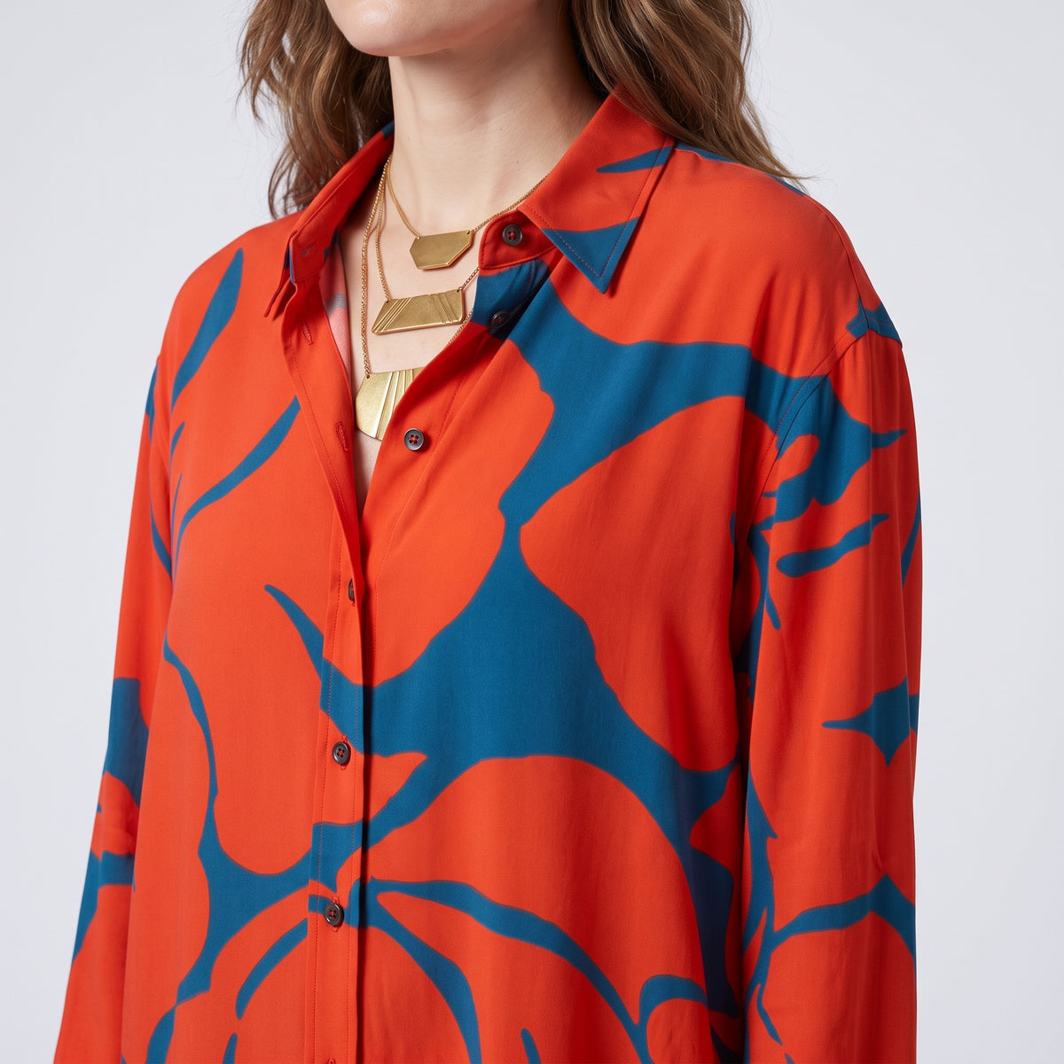 Vibrant Floral Button Down Shirt
