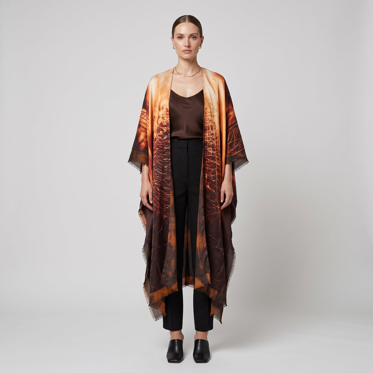 MAISON PASSAGE Dandelion Print Long Kimono - view 3