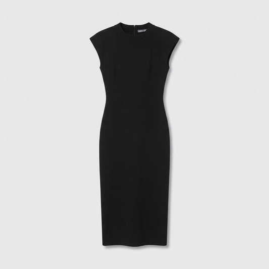 Elegant Black Sleeveless Sheath Dress