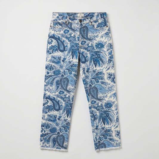 ETRO Paisley Print Denim Jeans
