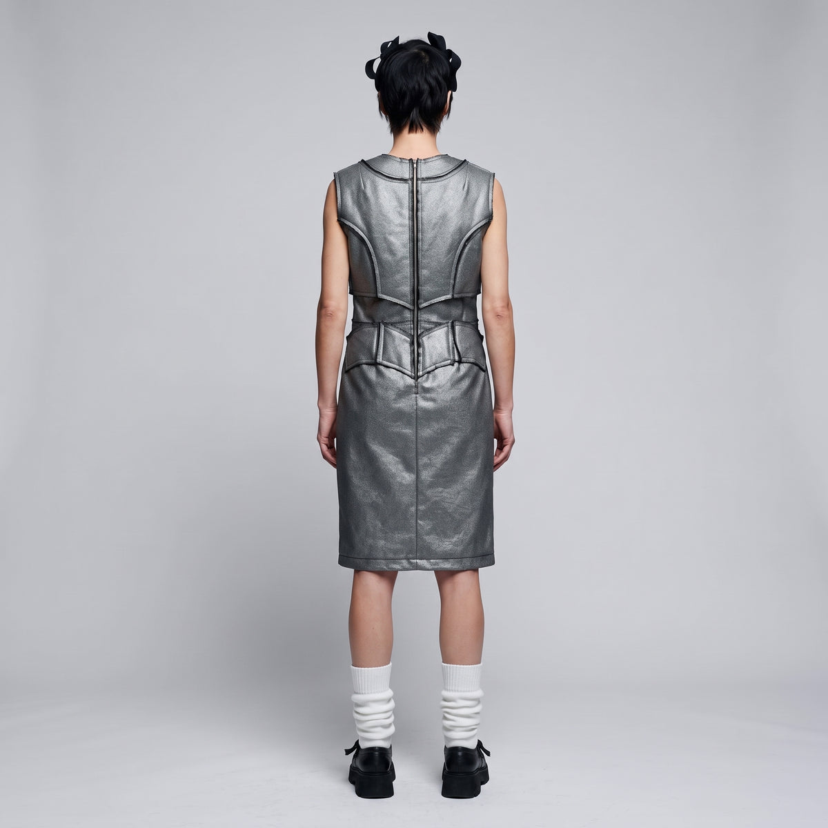 COMME DES GARCONS Avant-Garde Metallic Padded Dress - view 5