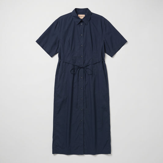 Belted Cotton Midi Shirt Dress