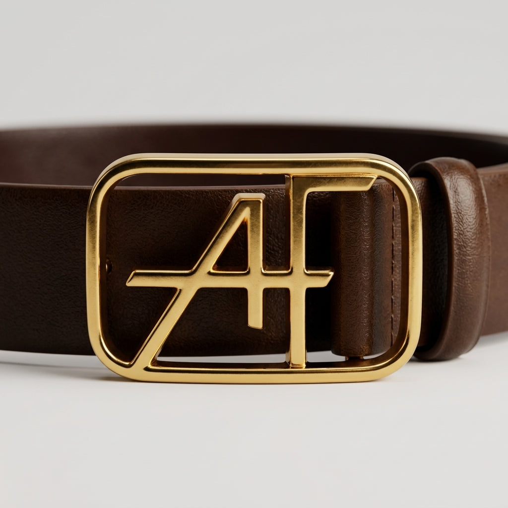ALBERTA FERRETTI Monogram Buckle Leather Belt - view 3