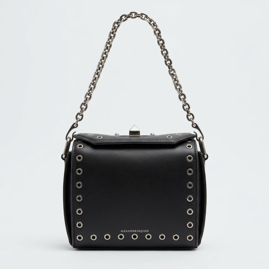 ALEXANDER MCQUEEN Grommet Leather Shoulder Bag