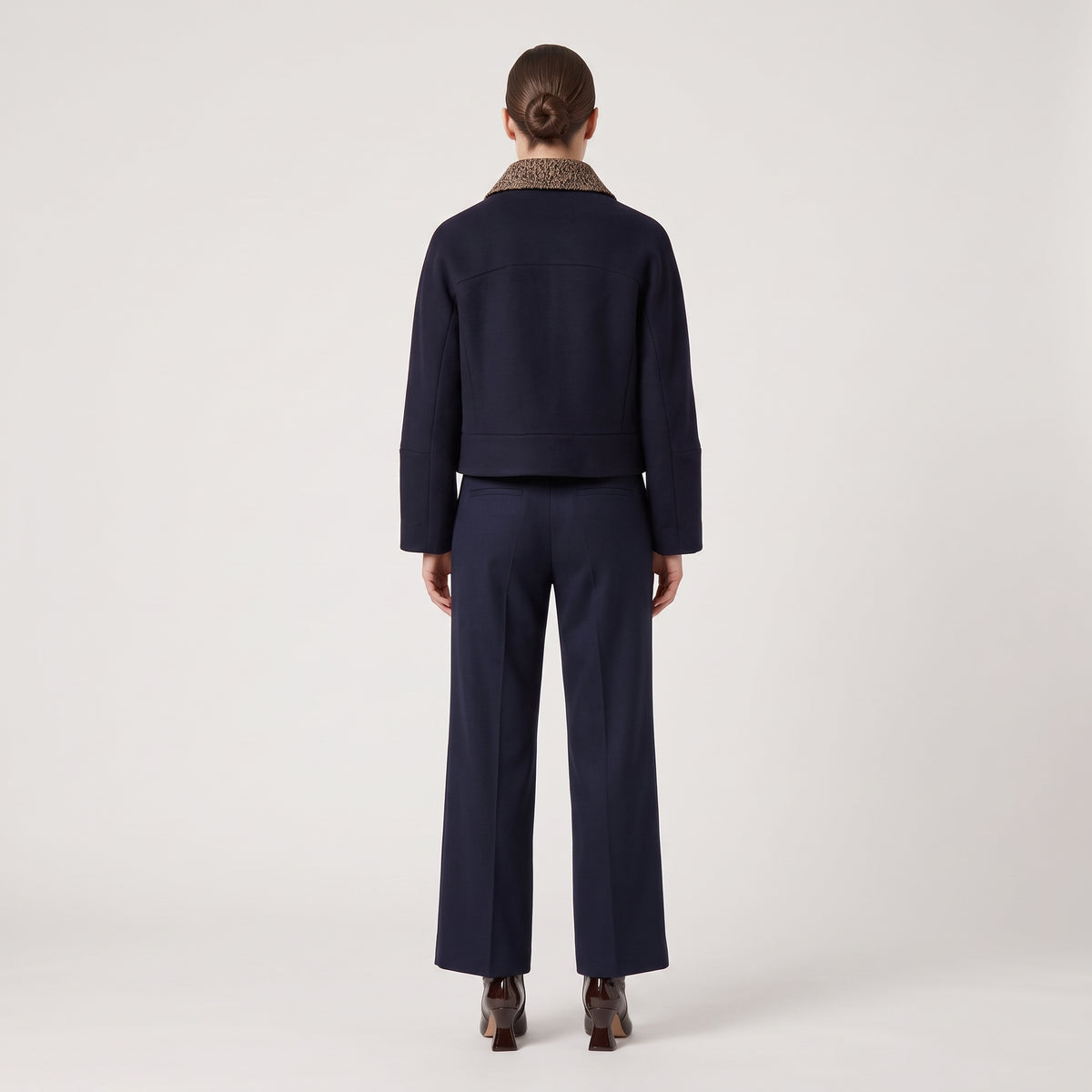 NATAN Cropped Wool Jacket with Collar - view 4