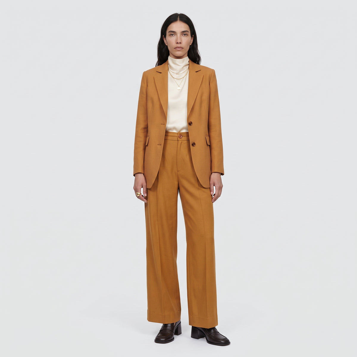 RODEBJER Addie Wide Leg Rust Trousers - view 3