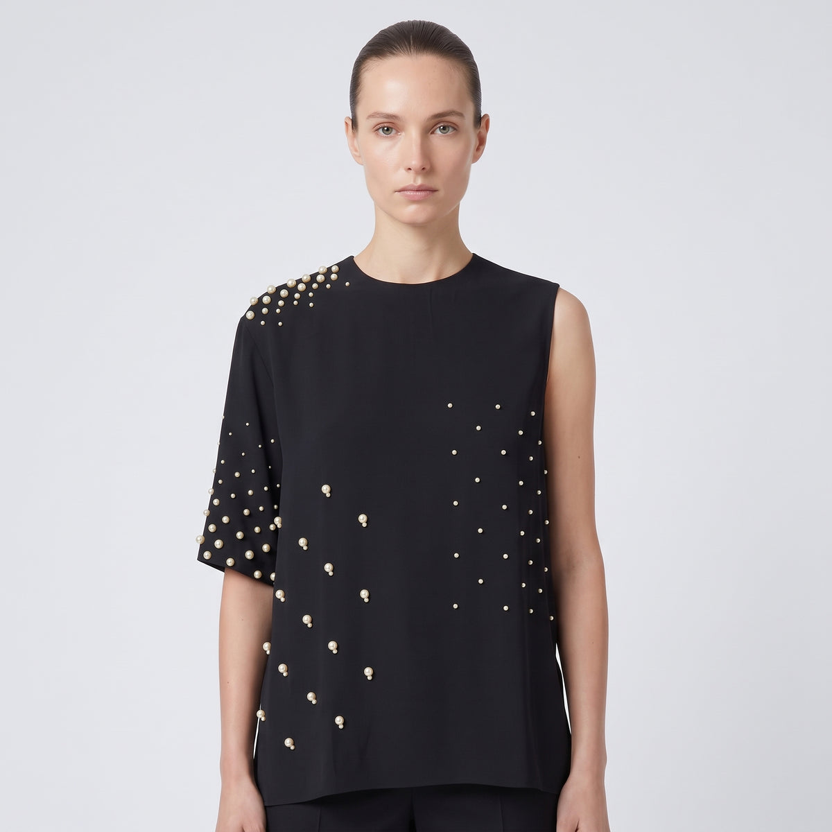 STELLA MCCARTNEY Asymmetric Pearl Embellished Top - view 2