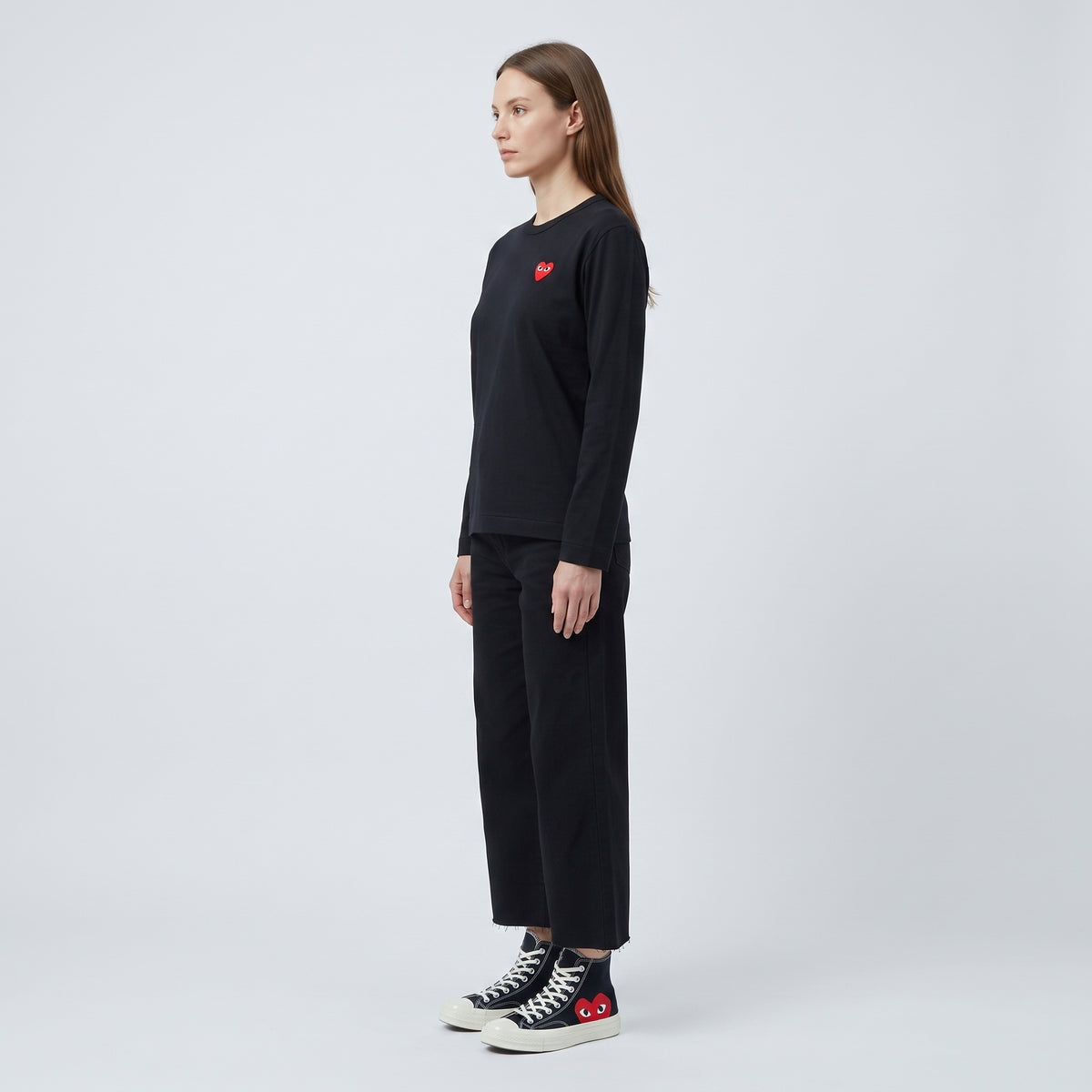 Heart Patch Long Sleeve T-Shirt