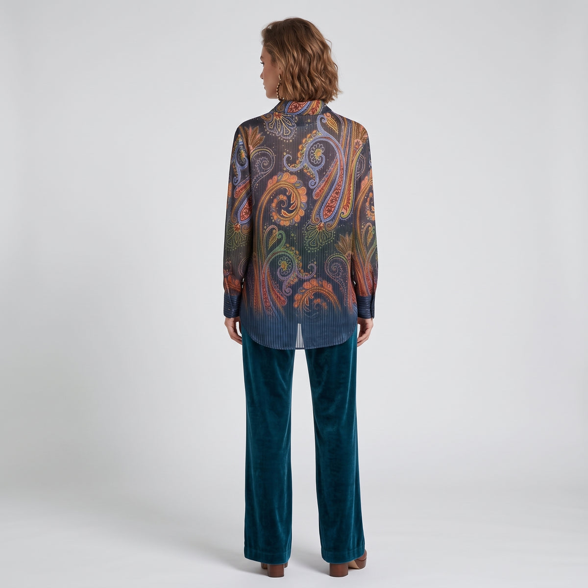 ETRO Multicolor Paisley Sheer Shirt - view 2