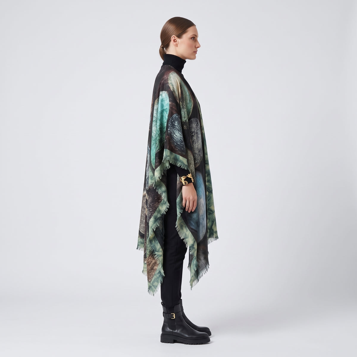 MAISON PASSAGE Abstract Print Long Kimono - view 4