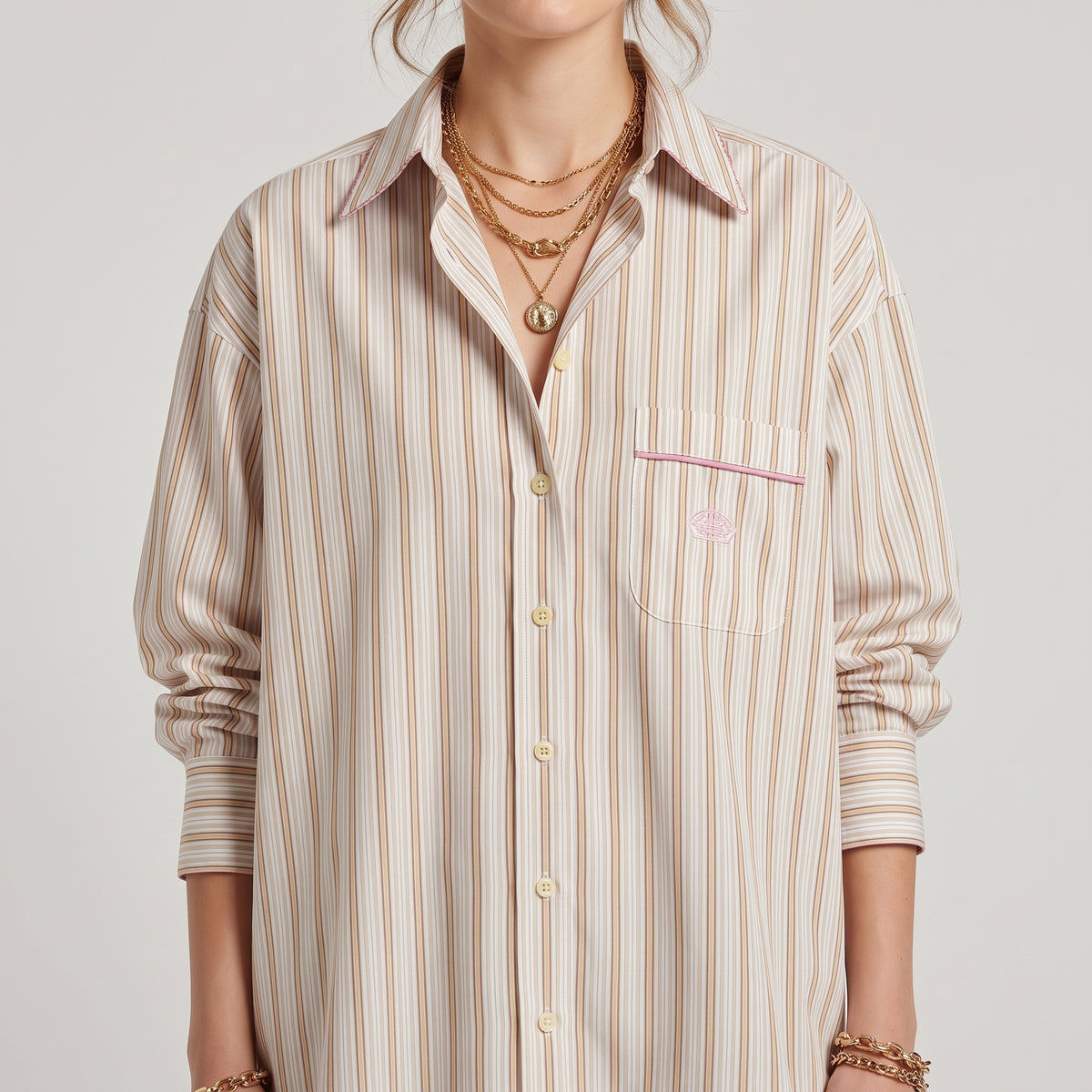 ETRO Striped Cotton Oversized Shirt - view 2