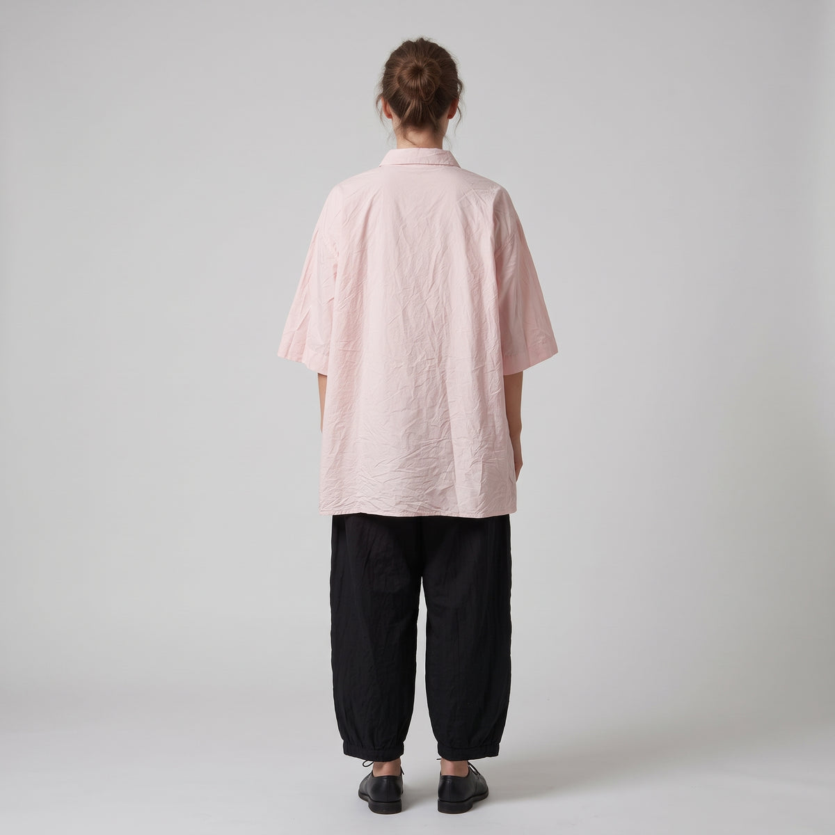 CASEY CASEY Oversized Pink Cotton Shirt - view 6