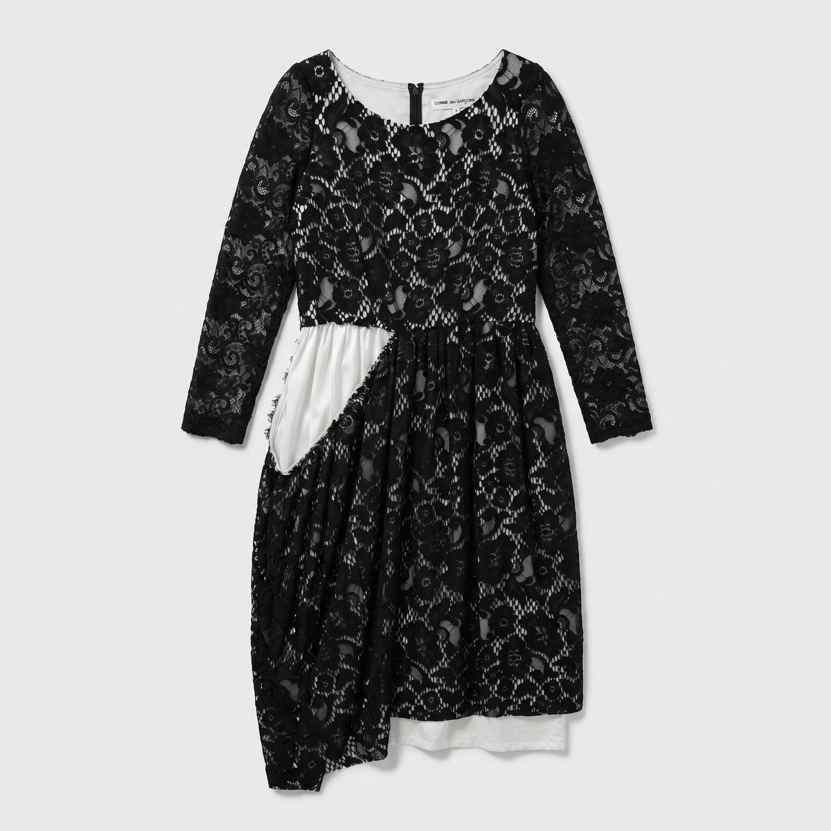 COMME DES GARCONS Asymmetric Lace Contrast Dress