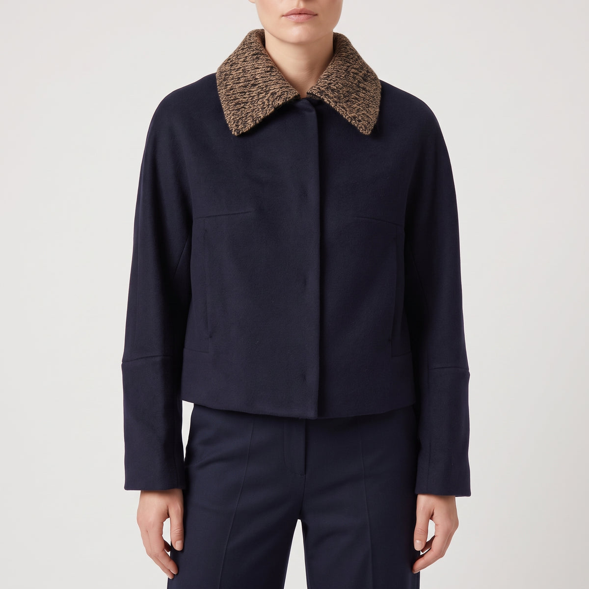 NATAN Cropped Wool Jacket with Collar - view 5